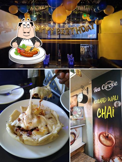 Check out the picture showing food and interior at Circle Restaurant