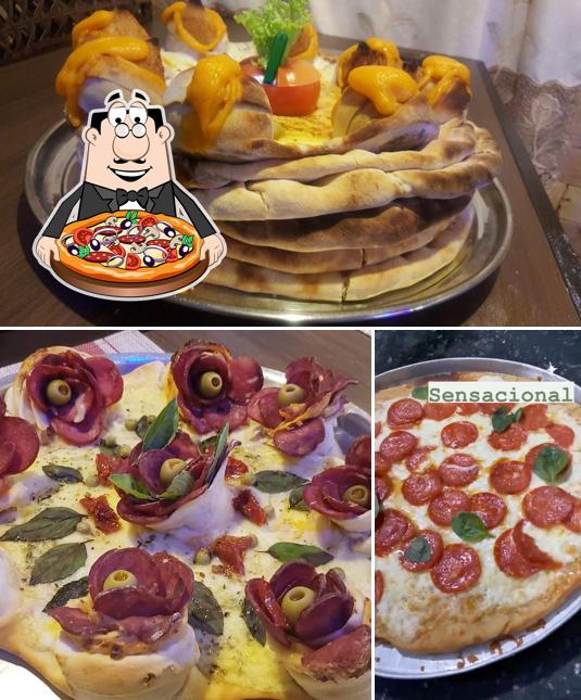 Peça diferentes tipos de pizza