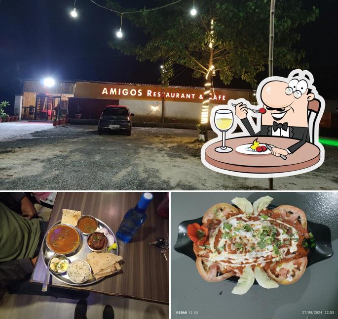 This is the image showing food and exterior at AMIGOS RESTAURANT AND CAFE