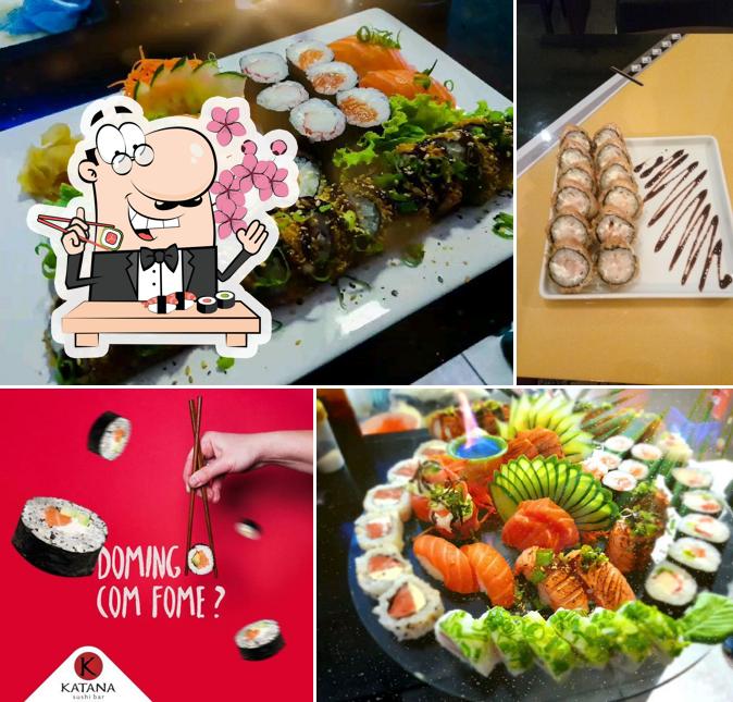 Peça diferentes opções de sushi