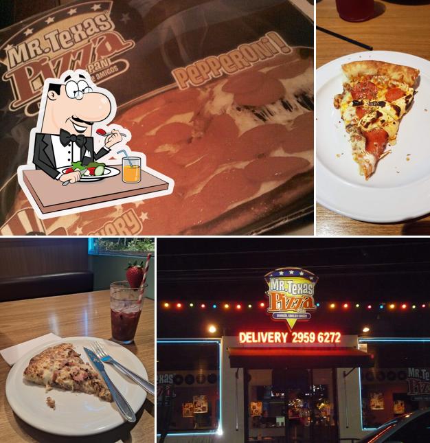 Comida em Mr. Texas Pizza