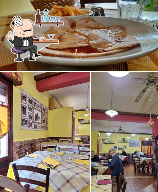 La interni e cibo del ristorante