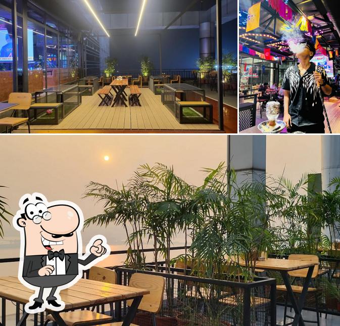 Take a seat at one of the tables at Stryck