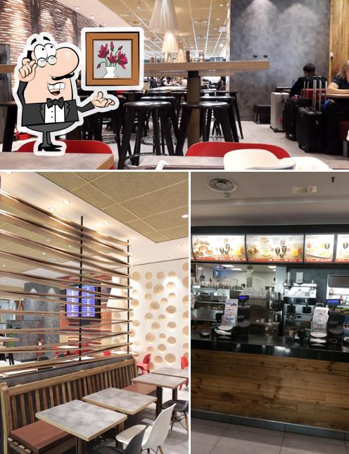 Gli interni di McDonald's Milano Malpensa T1