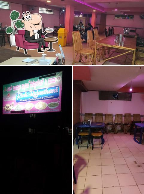 The interior of Pink Rajasthani Family Restaurant and Dhaba