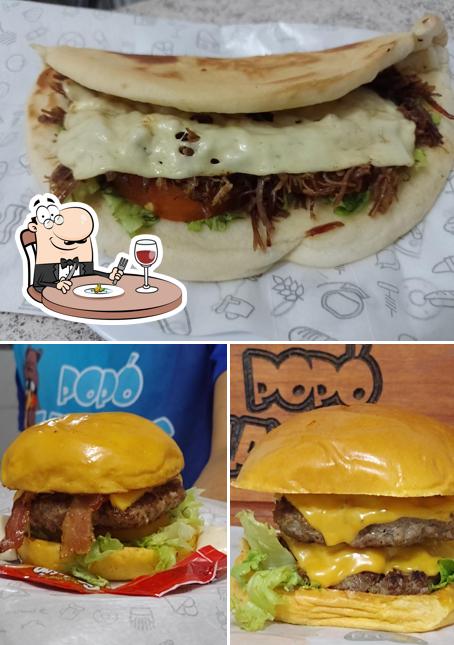 Sanduíche de carne de porco desfiada em Popó Burguer 91