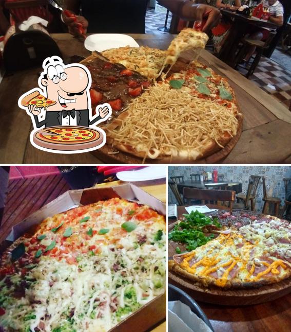 Peça pizza no pastel