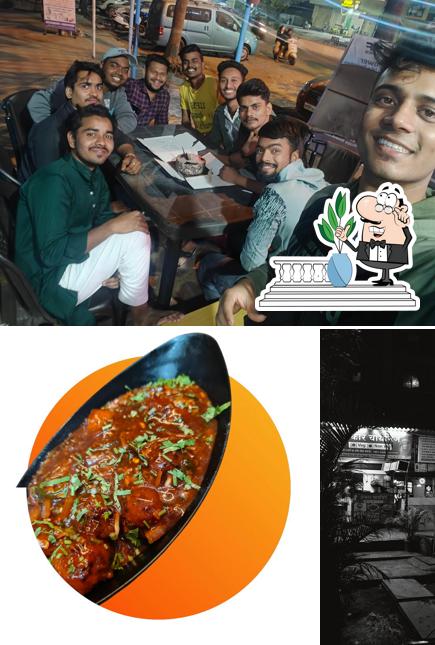 The restaurant's exterior and food