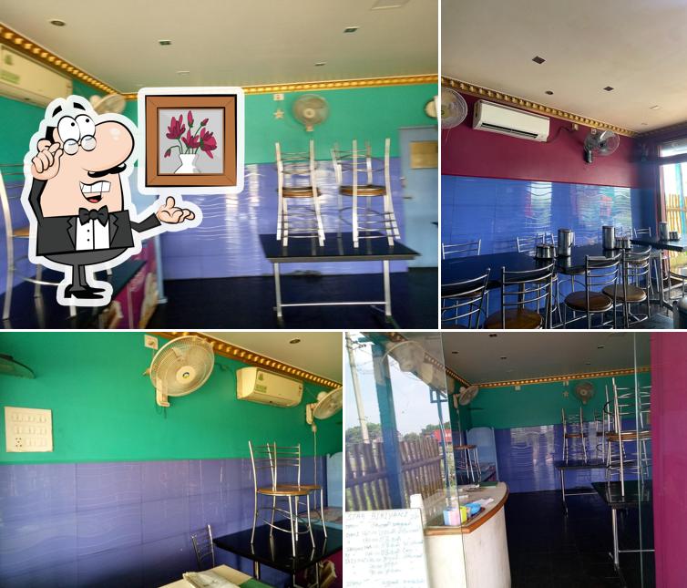 The interior of Blue Star Hotel Biryani