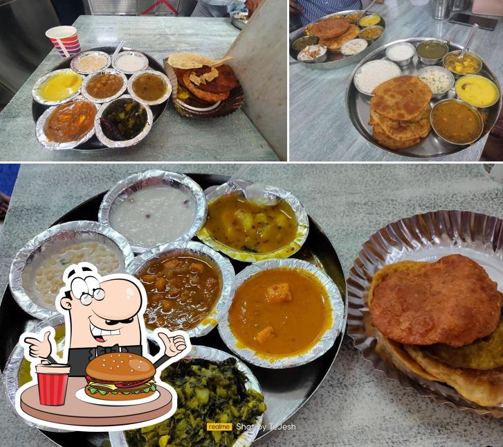 Order one of the burgers served at Pancham Puriwala