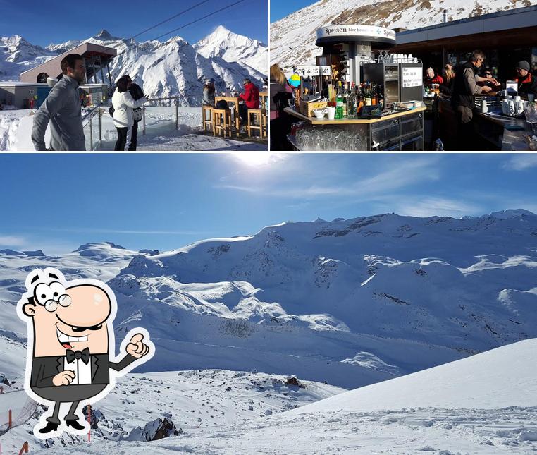 La immagine di esterno e bancone da bar da Blue Lounge