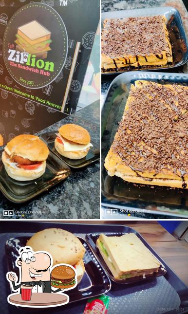 Order a burger at Ice Delights and Zillion Cafe