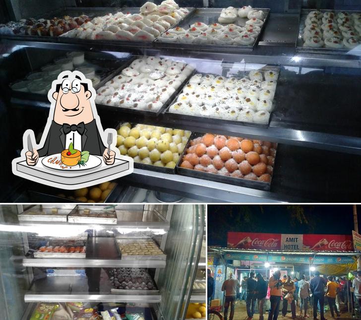 Check out the image showing food and exterior at Amit Hotel ( Nandi Sweets )