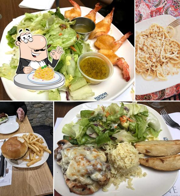 Spaghetti à la carbonara à Au Vieux Duluth