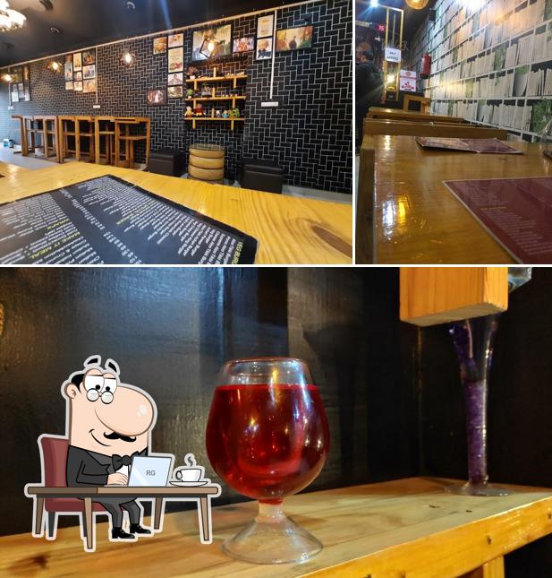 The picture of Burger Point’s interior and alcohol