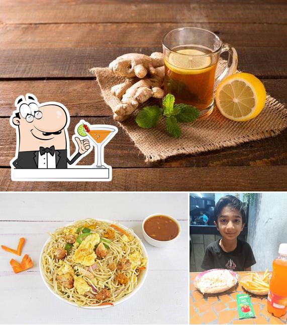 The photo of Chocolaty Chai’s drink and food