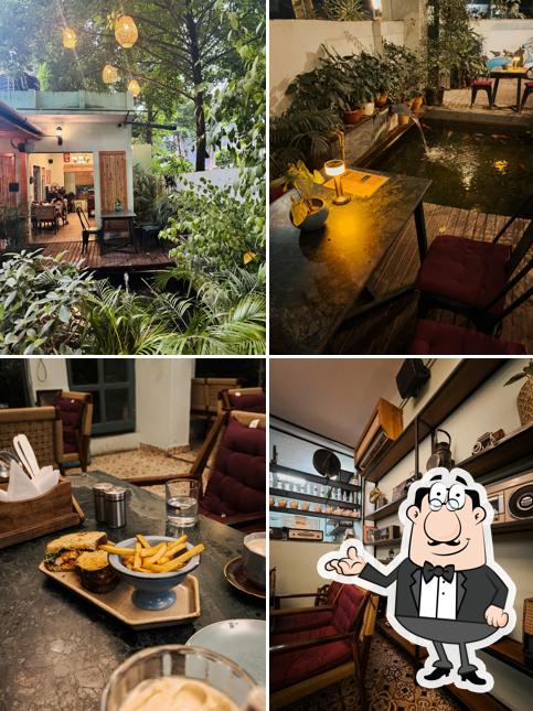 Take a seat at one of the tables at The Courtyard Diner