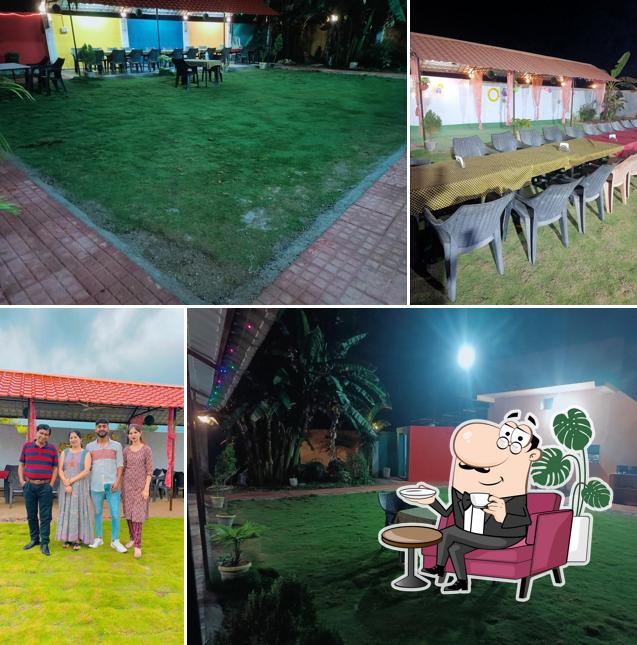 Take a seat at one of the tables at Swaad Family Restaurant