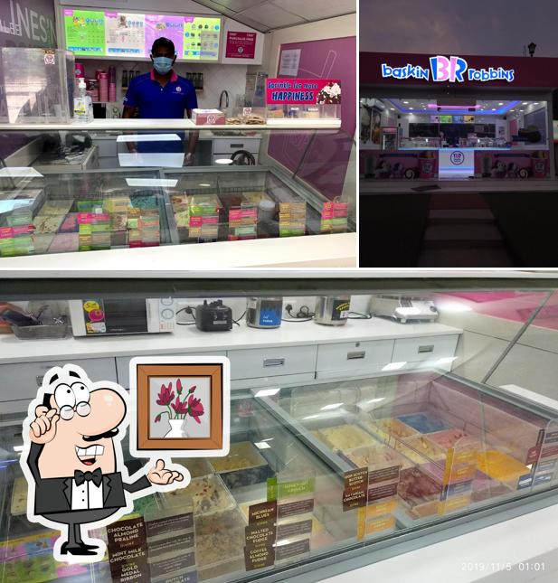 The interior of Baskin Robbins