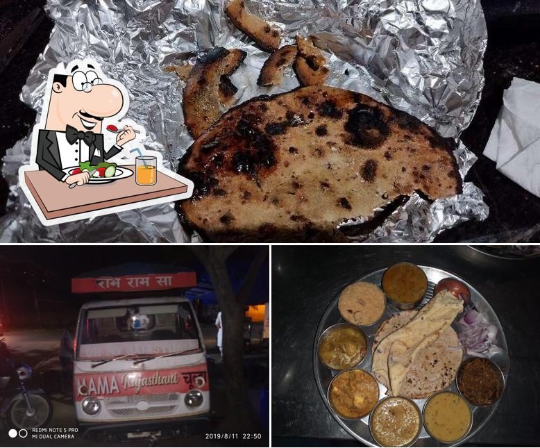 The picture of food and exterior at Rajasthani Chulha Truck