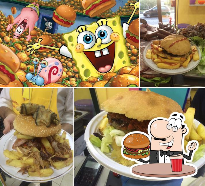 Ordina un hamburger a Krusty Krab Paninoteca Fastfood