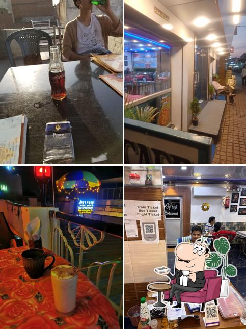 The interior of Taj Cafe Restaurant A/C ROOF TOP