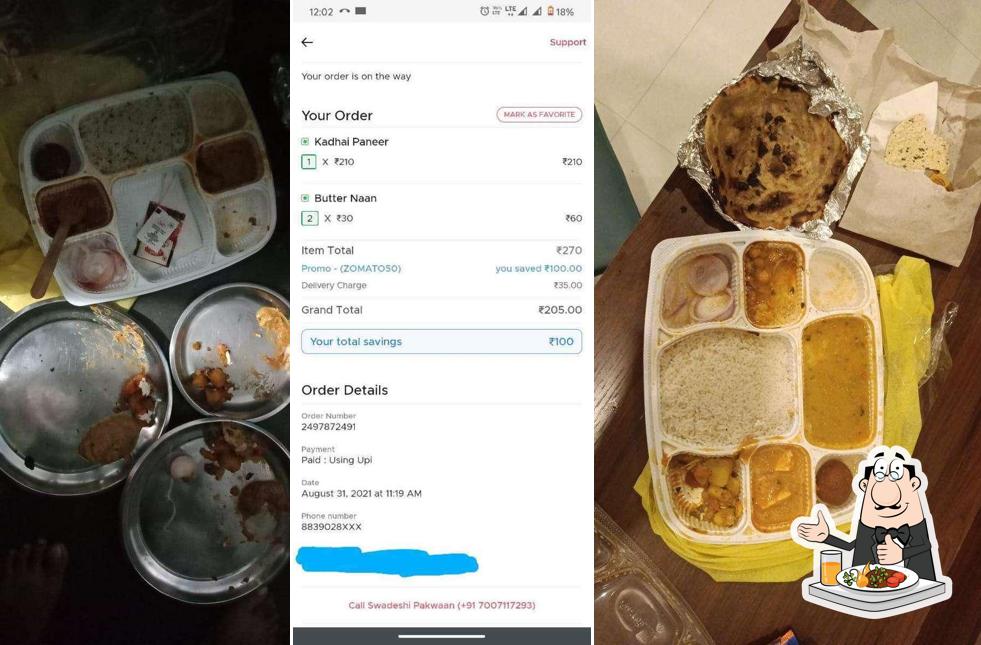 Food at Swadeshi Pakwaan