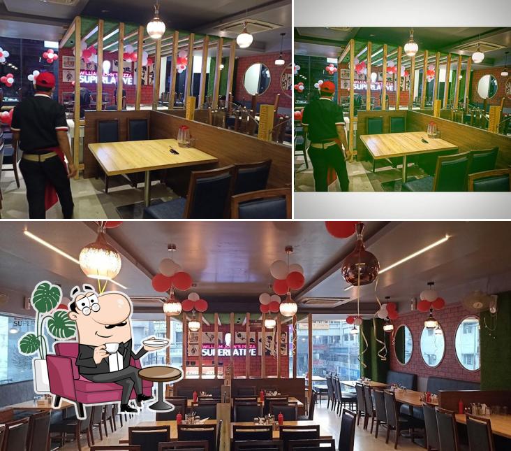 The interior of William John's Pizza Superlative