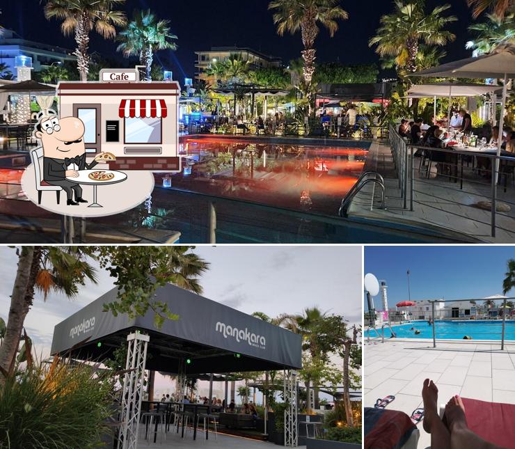 Goditi la vista dall'area esterna di Manakara Beach Club