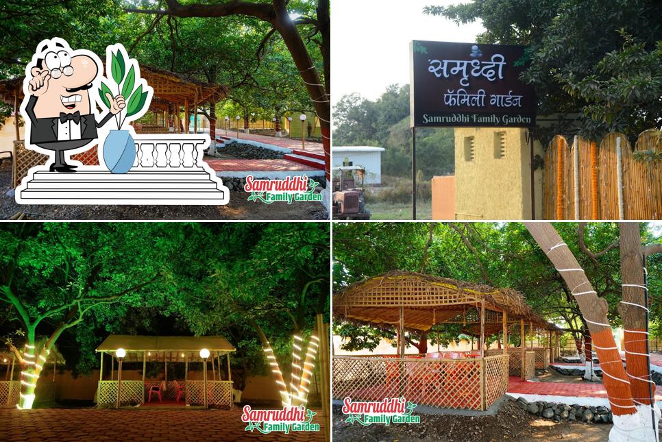 Enjoy the view at the outside area of Samruddhi Family Garden Restaurant