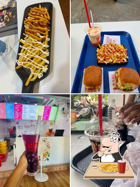 French fries at Lassi Day Cafe & BurgerPav