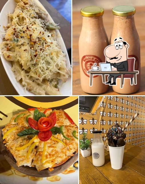 The interior of Bubble Bee Waffles & Tea