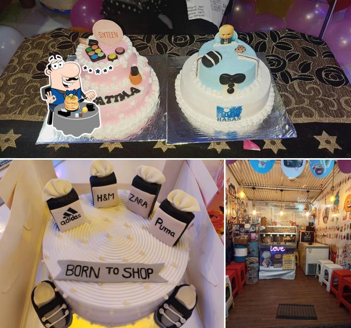 This is the image depicting food and interior at Slice of Heaven