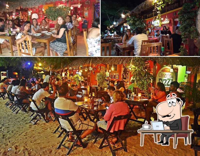 O interior do Cantinho da Pizza