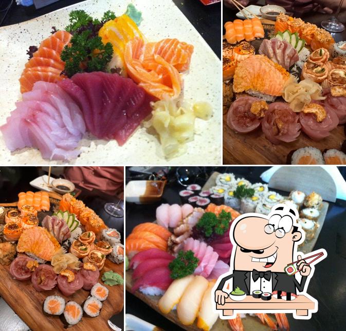 Sushi é um famoso cozinha originário do Japão