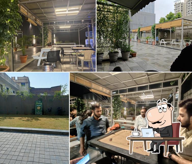 The interior of Aahar Satvik Cafe & Restro