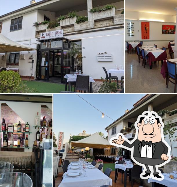 Gli interni di Osteria Gallo Nero