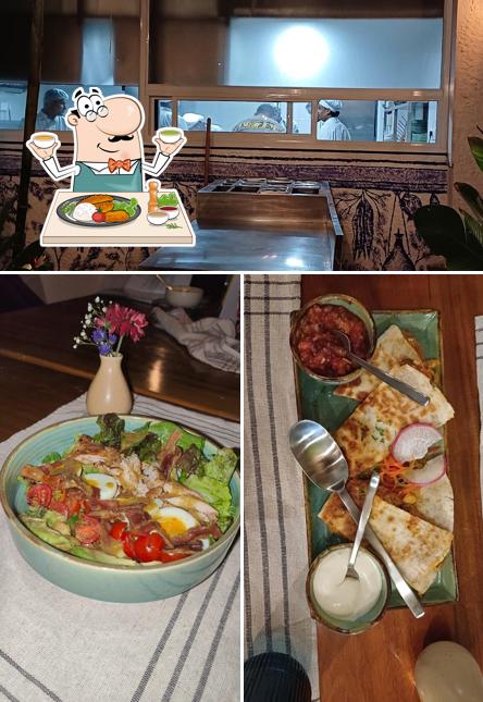 This is the picture showing food and interior at Malasada The Village Kitchen & Bar