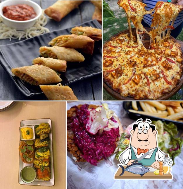 Grilled salmon at 34 Masala Lane Pure Vegetarian