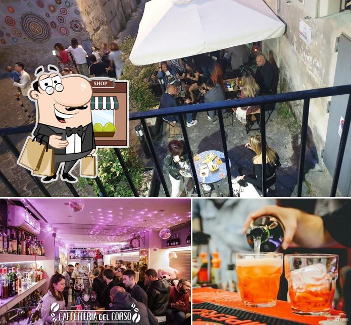 Questa è la foto che presenta la esterno e cibo di Caffetteria del Corso