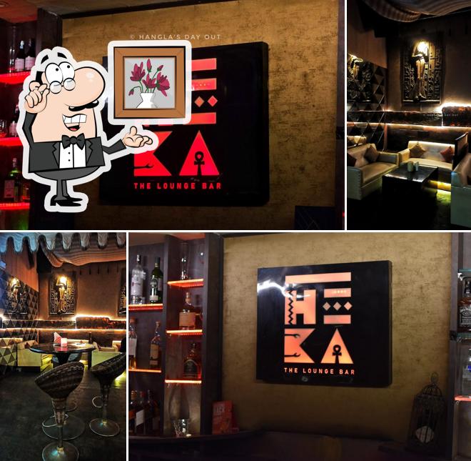 The interior of Heka-Egyptian Lounge Bar