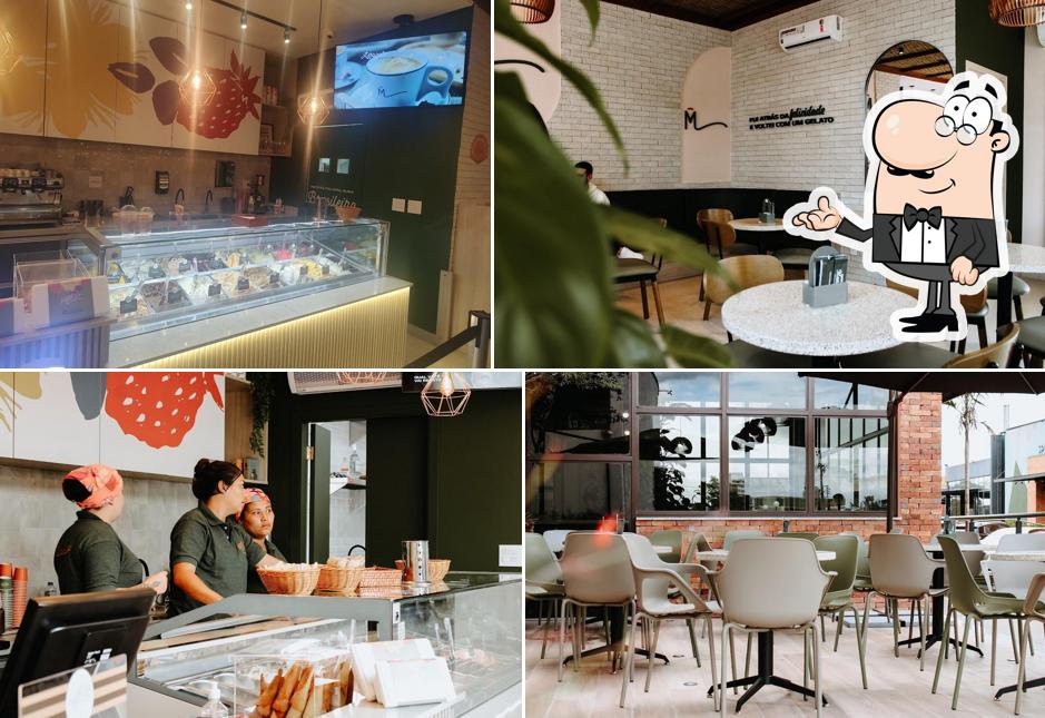 O interior do Manduê Gelato