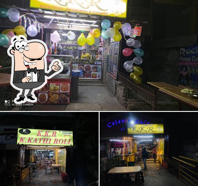 Take a seat at one of the tables at K K R(K.Kathi Rolls)