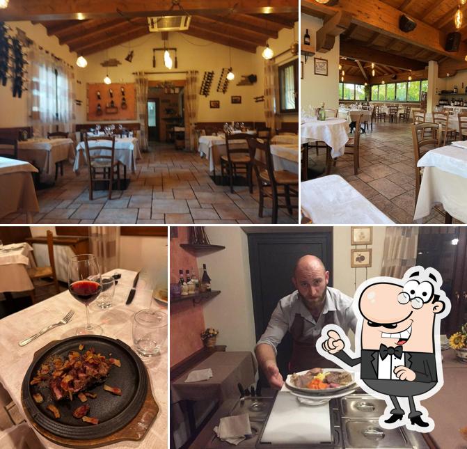 Gli interni di Osteria del Laghetto