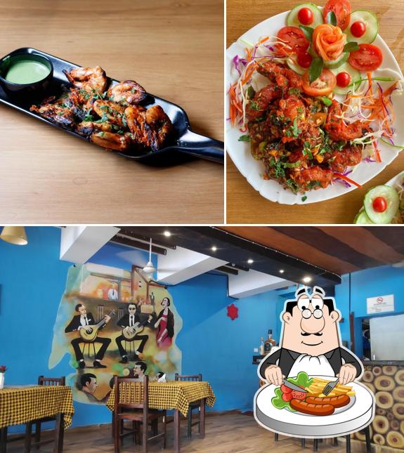 Among various things one can find food and interior at Kuzner Bar and Restaurant