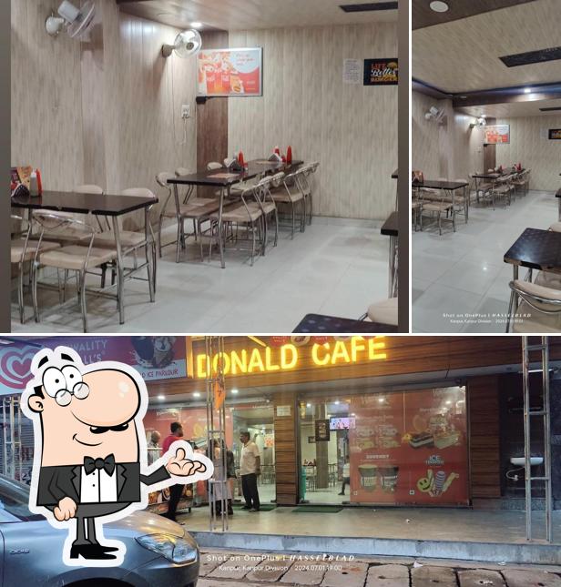 Take a look at the picture showing interior and exterior at Donald's Ice Cream Parlour