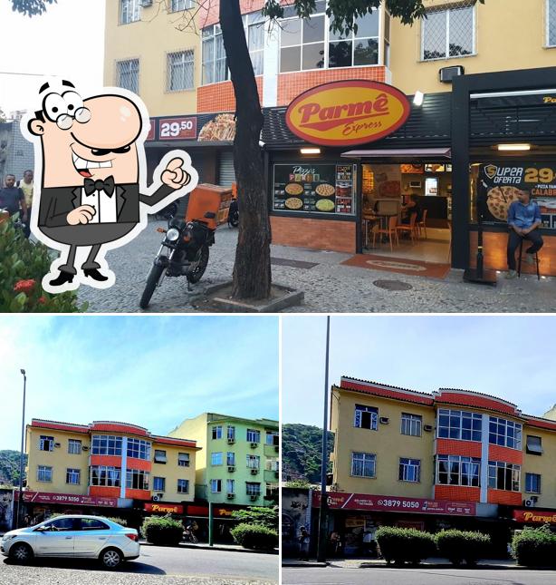 O exterior do Pizzaria Parmê