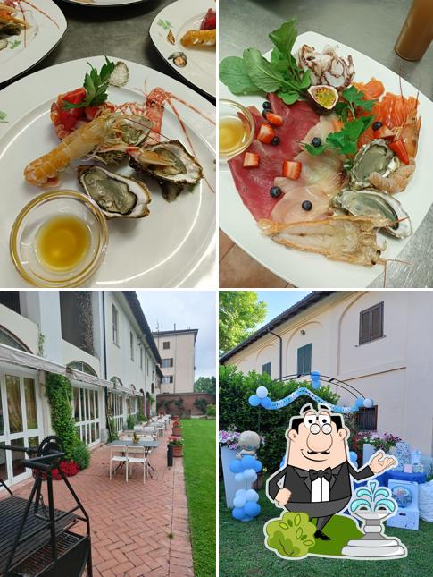 Guarda la foto che raffigura la esterno e cibo di Ristorante La corte di Raffi 4