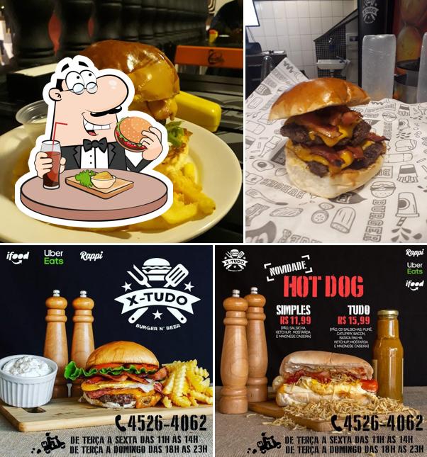Os hambúrgueres do X-Tudo Burger Hamburgueria Jundiaí irão saciar uma variedade de gostos