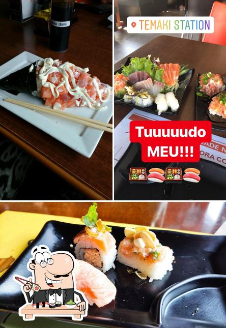 Sushi é um popular cozinha originário do Japão